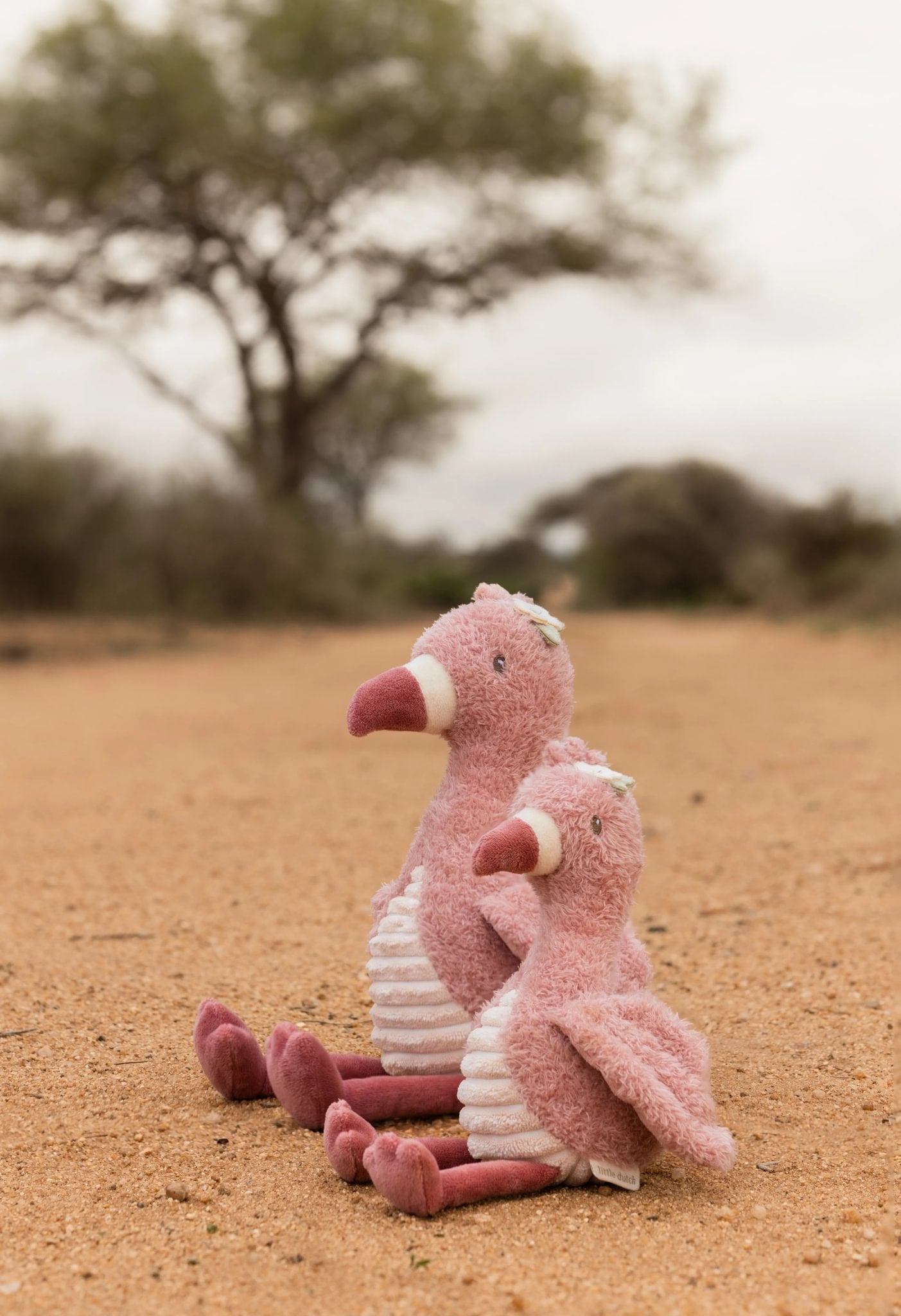 Knuffel flamingo 17cm