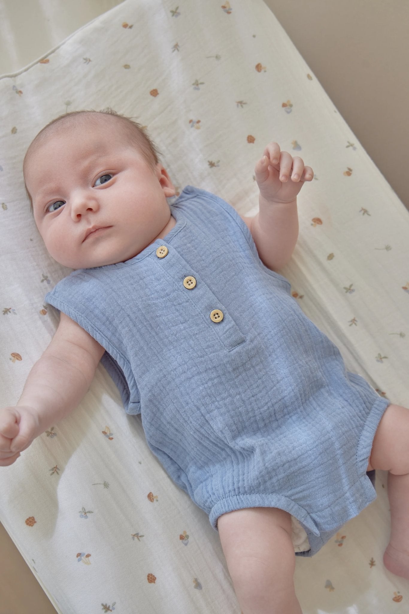 Romper mouwloos "Stone Blue"