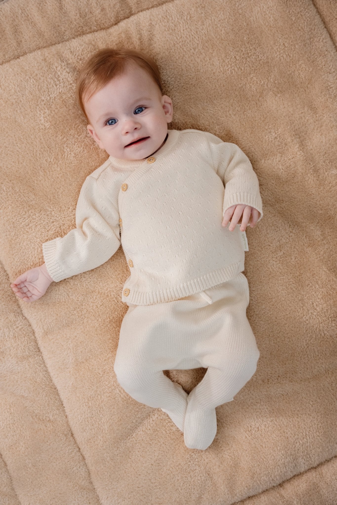 Gebreid vestje overslag wit Little Goose