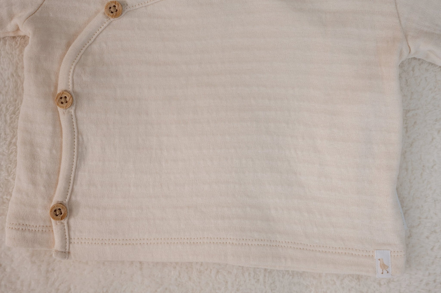 T-shirt overslag lange mouw beige Little Goose