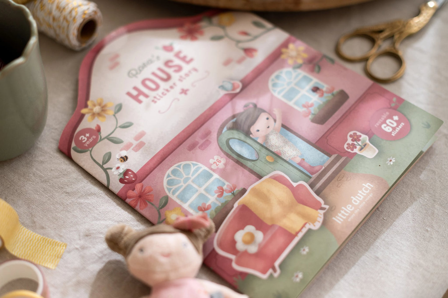 Herbruikbare stickerboek Rosa