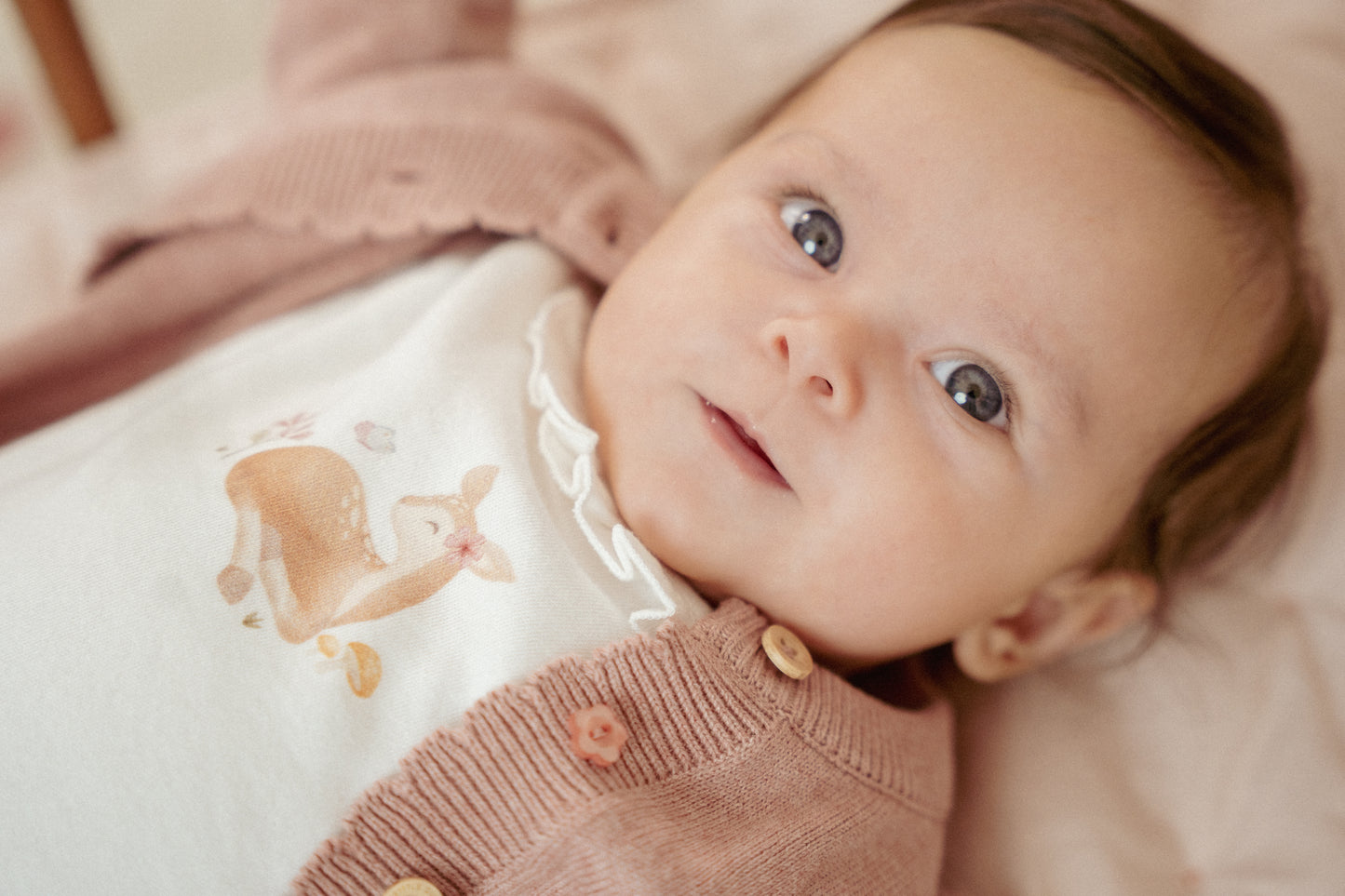 Gebreid vestje Fairy Pink maat 68