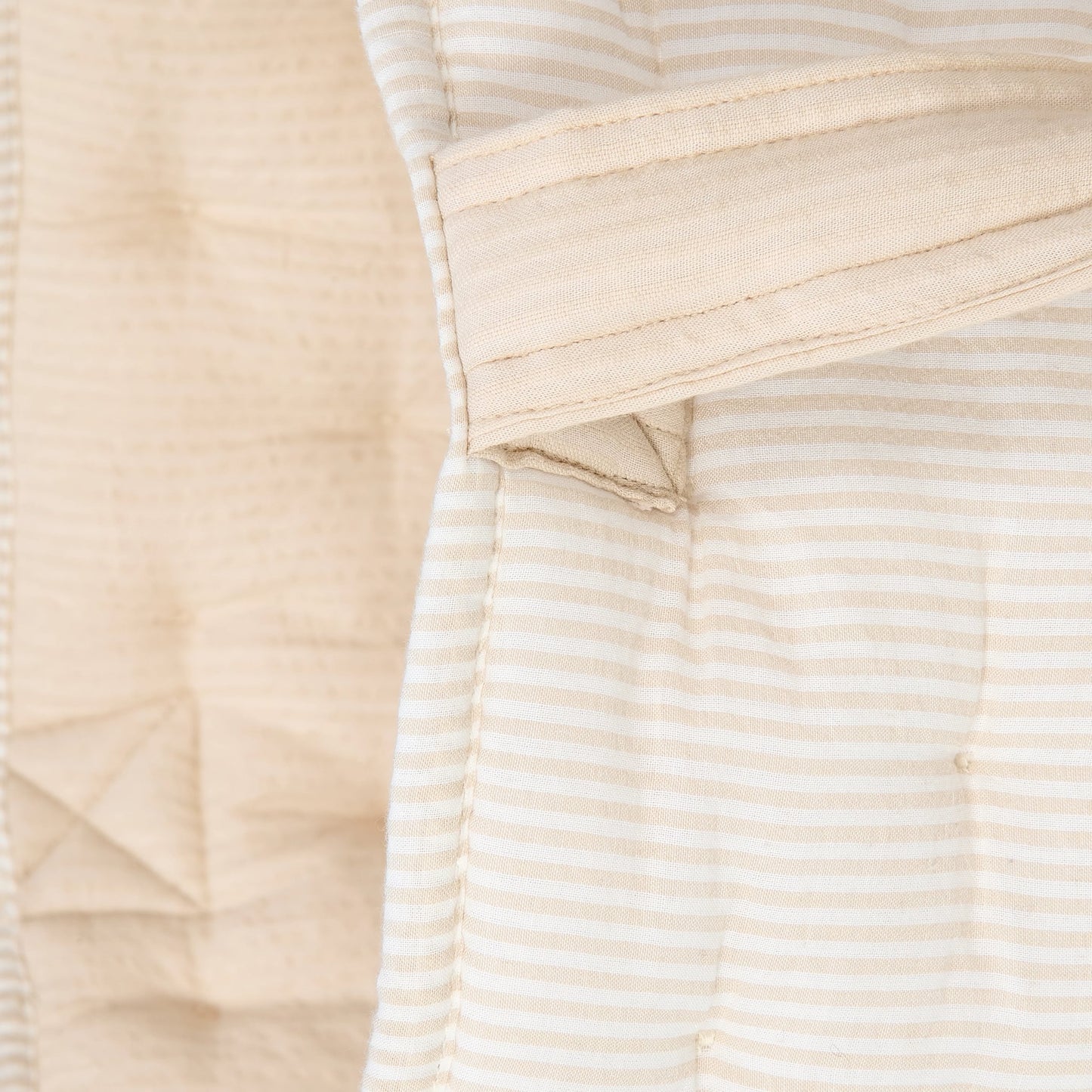 Opbergzak groot "Beige Stripe"