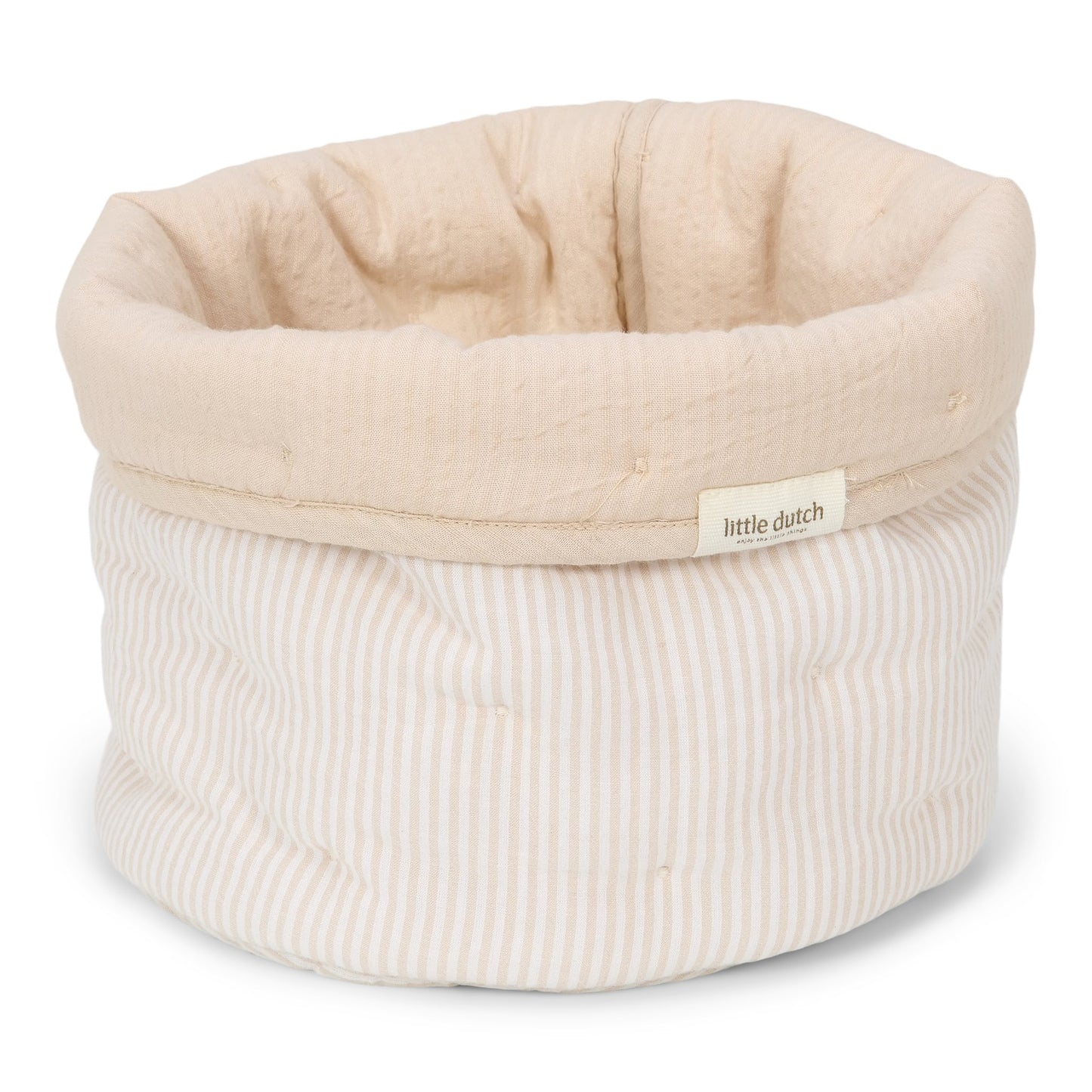 Commodemandje klein "Beige Stripe"