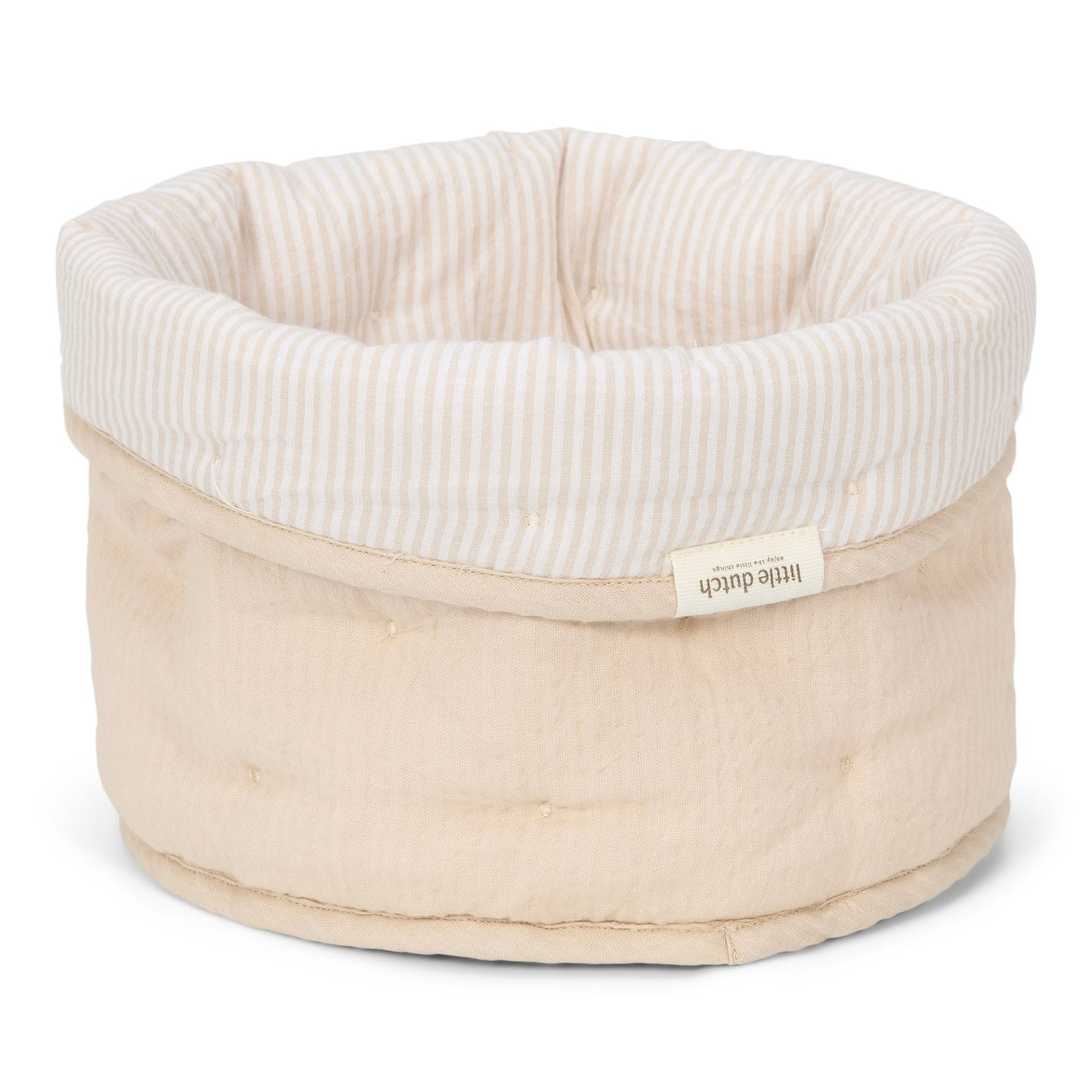 Commodemandje klein "Beige Stripe"