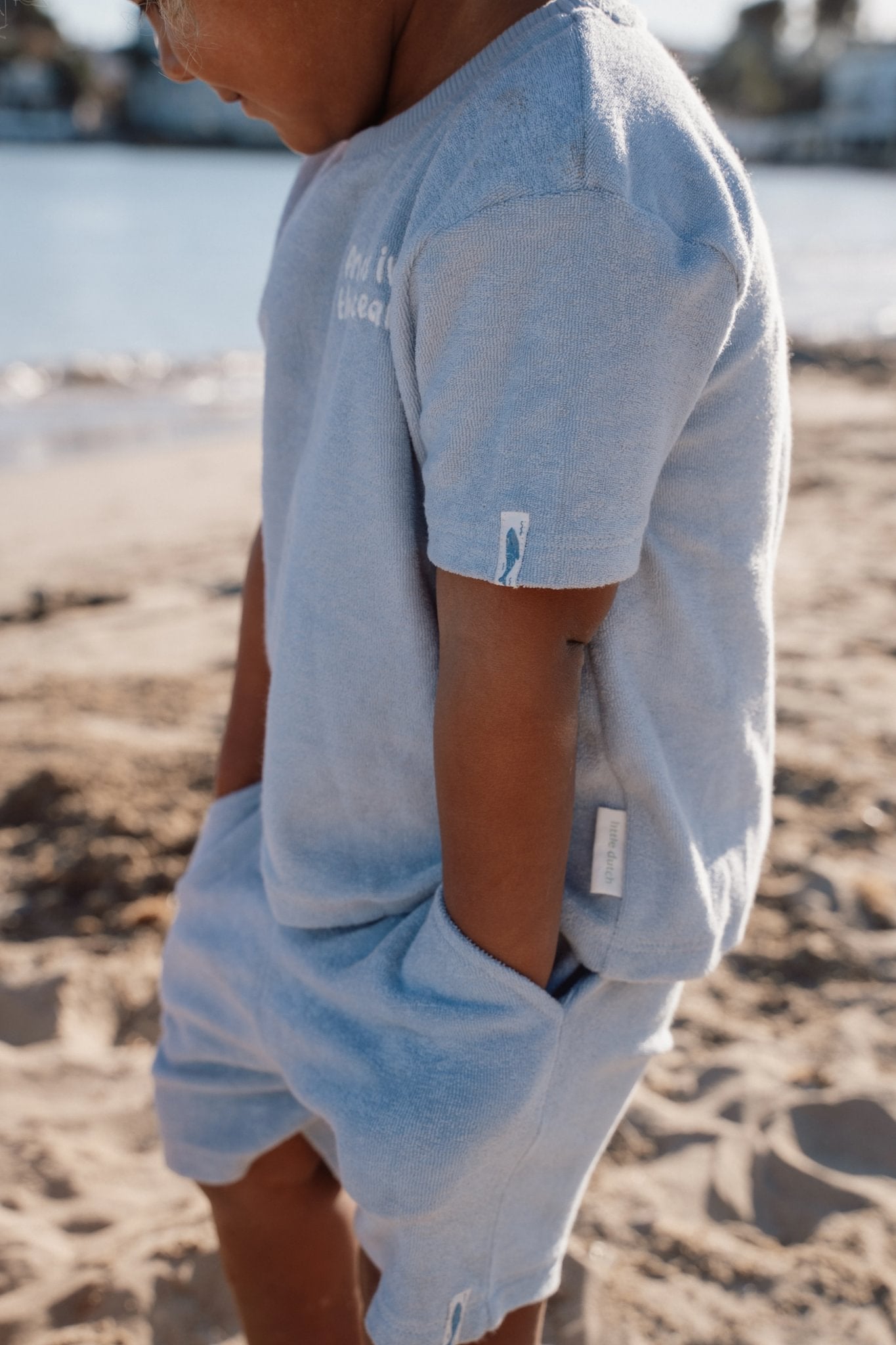 T-shirt en short Ocean World Blue