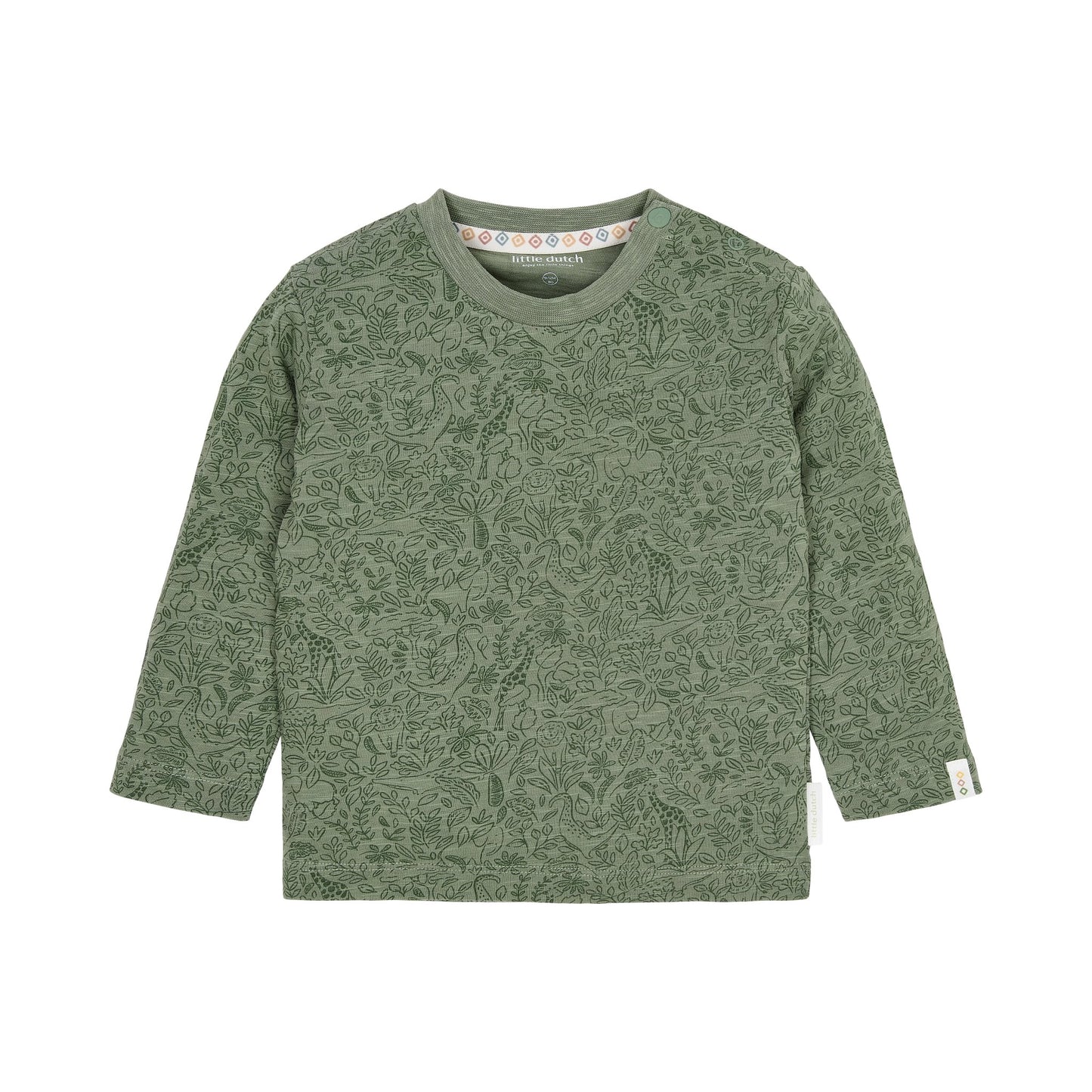 T-shirt lange mouw "Safari Dreams Green"