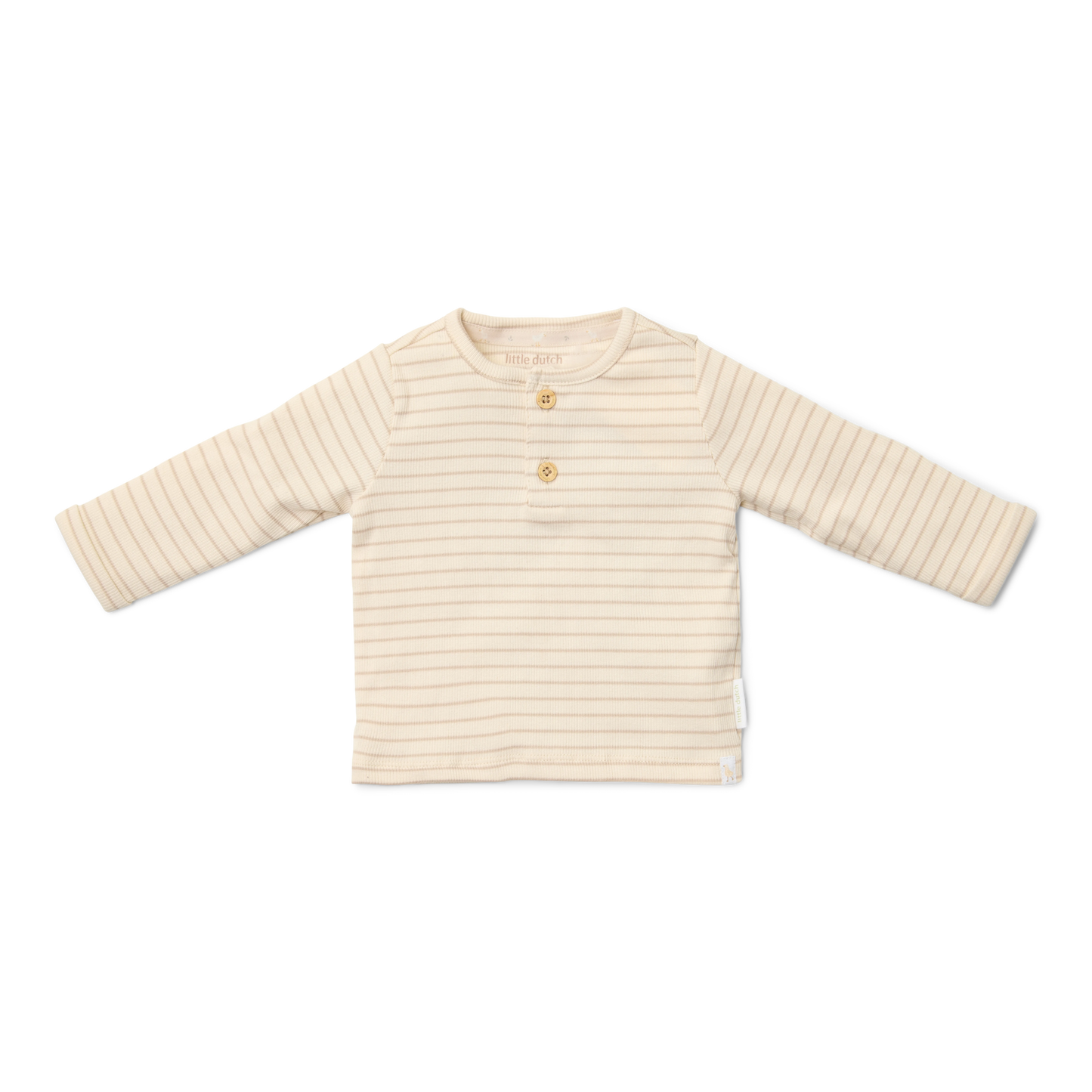 T-shirt lange mouw beige stripe Little Goose