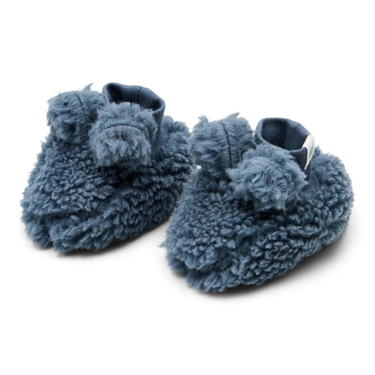 Teddy slofjes blauw
