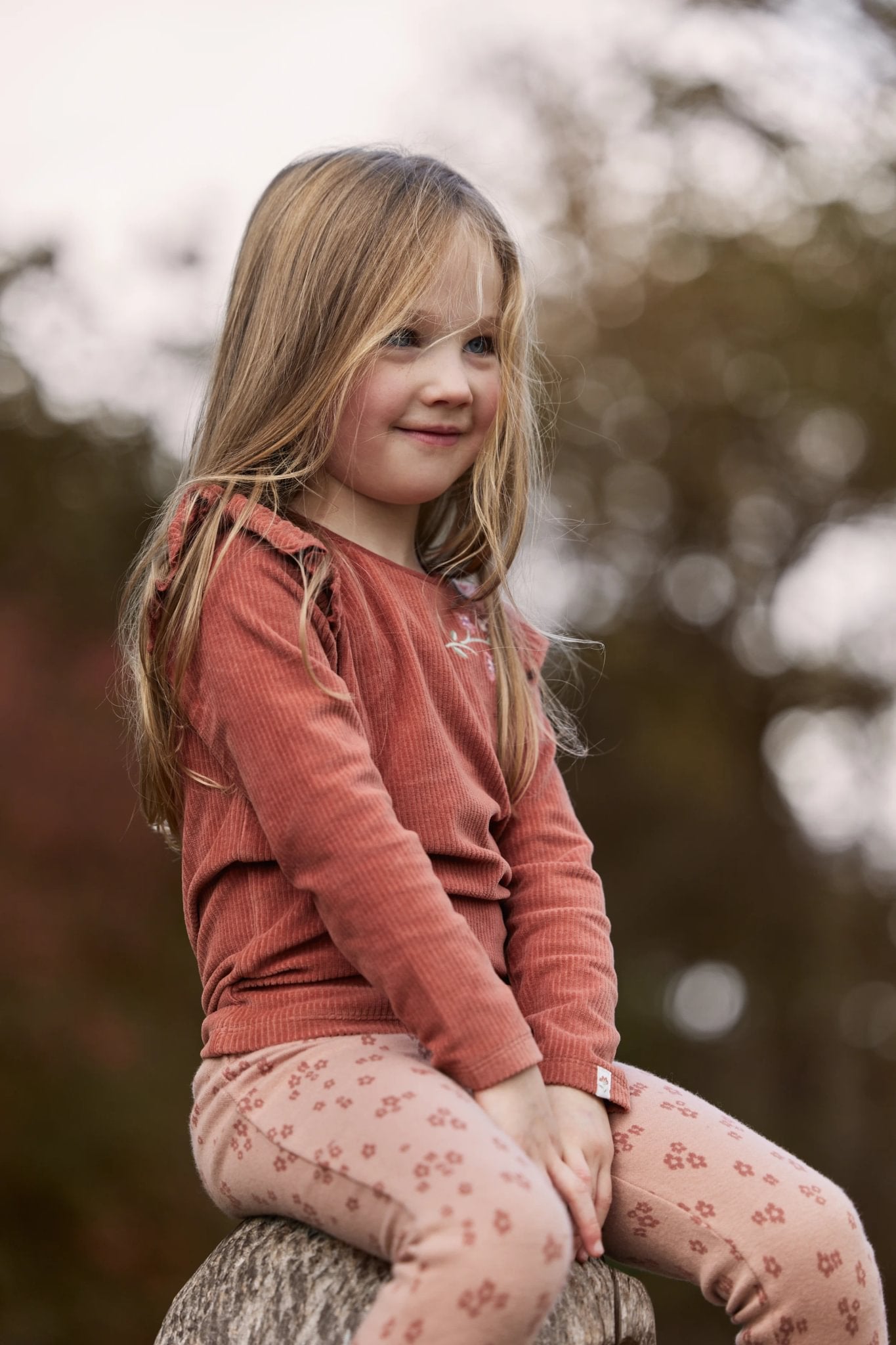 Flared broek "Safari Bloom"