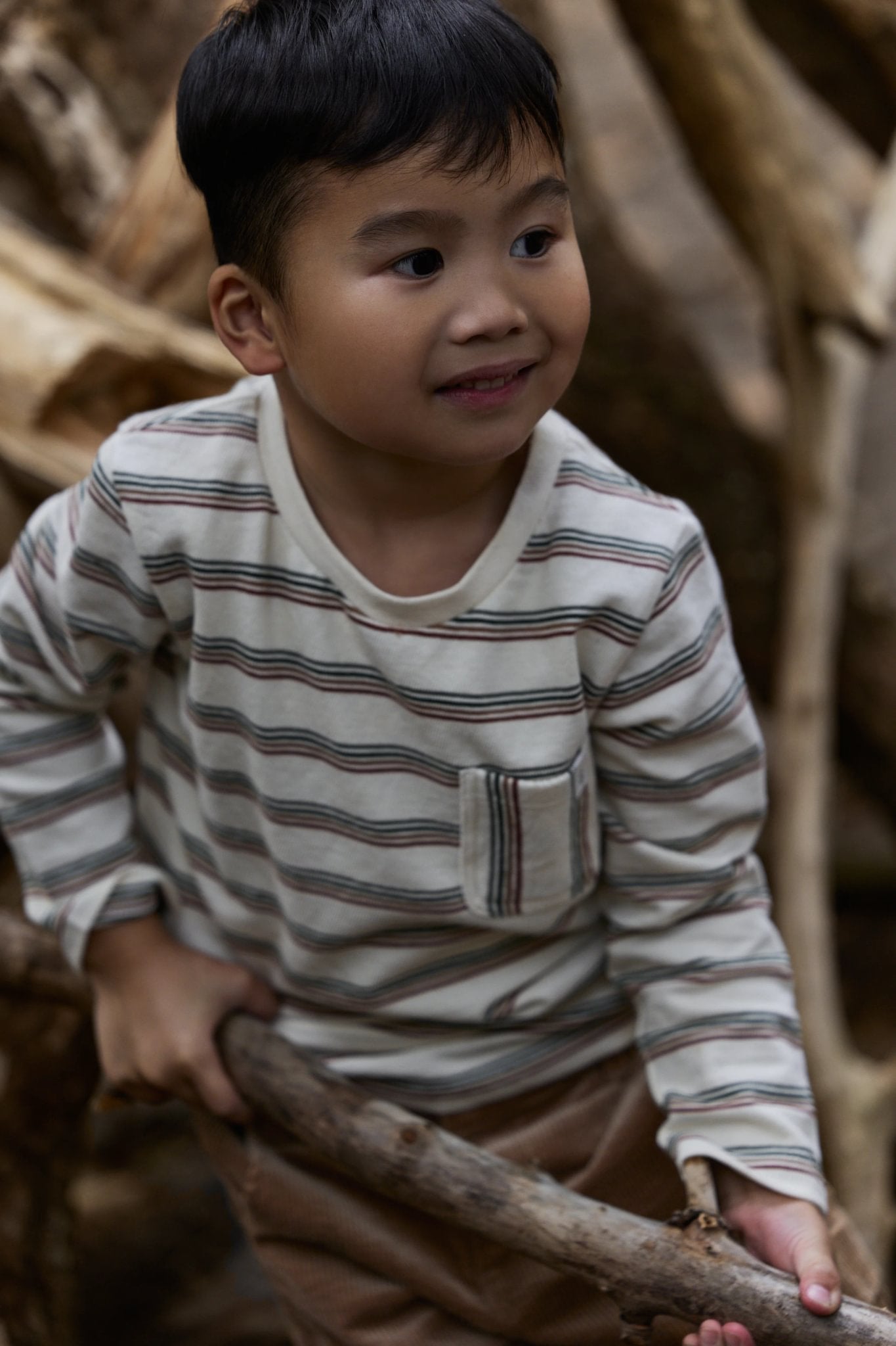 T-shirt lange mouw "Safari Stripe"