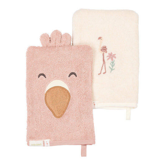 Washandjes flamingo