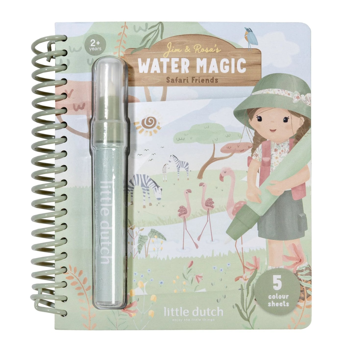 Waterkleurboek "Rosa Safari"