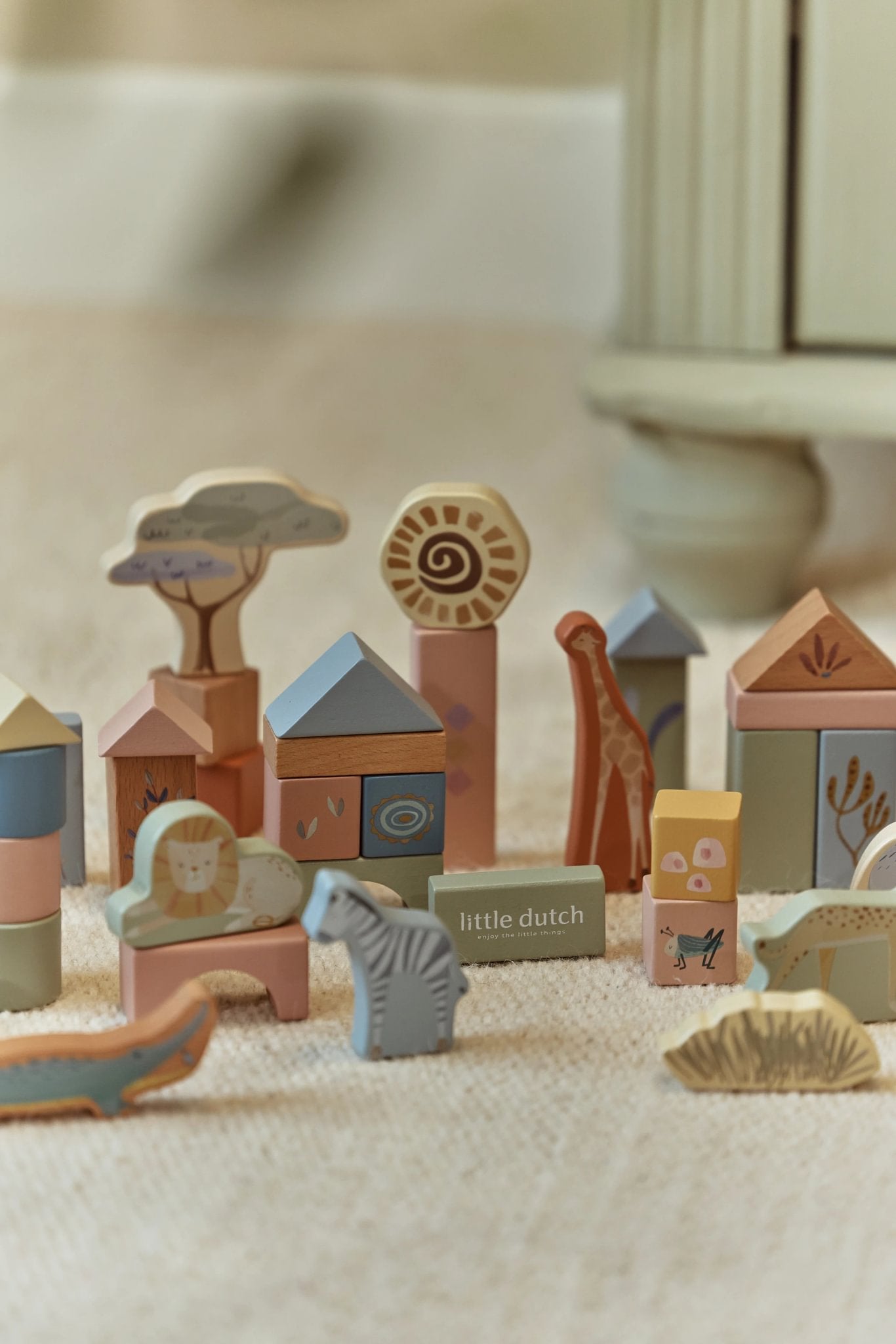 Houten bouwblokken "Safari"